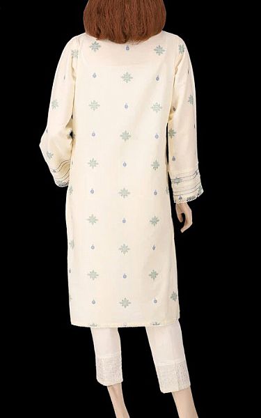 Saya Ivory Jacquard Kurti | Pakistani Dresses in USA- Image 2