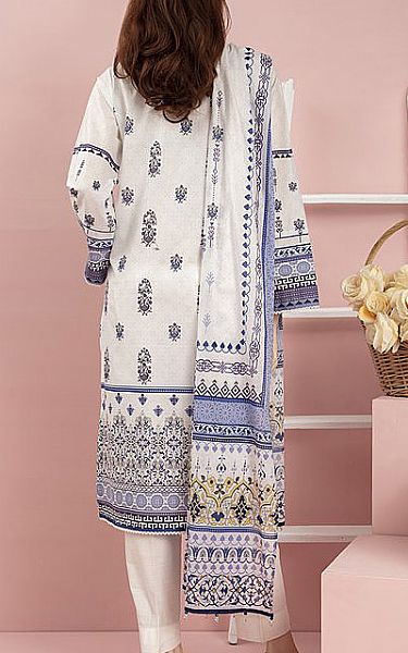 Saya White Cambric Suit | Pakistani Dresses in USA- Image 2