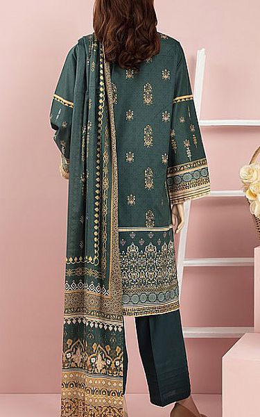 Saya Teal Cambric Suit | Pakistani Dresses in USA- Image 2