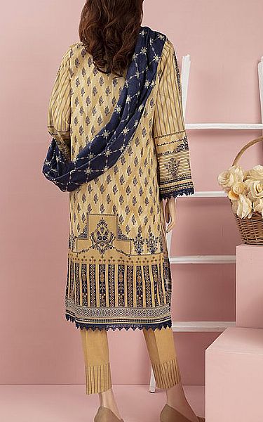 Saya Light Golden Cambric Suit | Pakistani Dresses in USA- Image 2