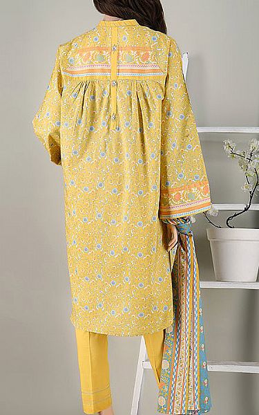 Saya Yellow Cambric Suit | Pakistani Dresses in USA- Image 2