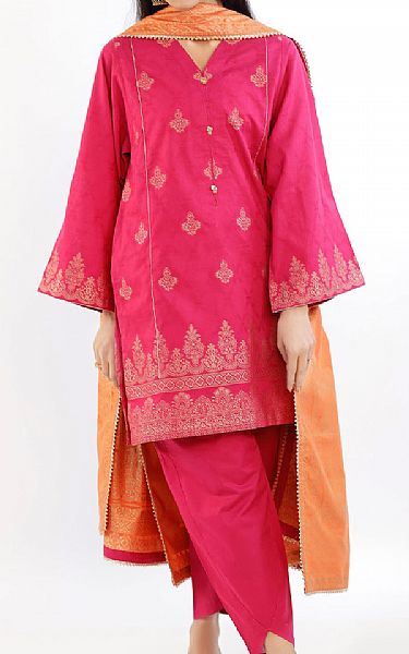 Saya Hot Pink Jacquard Suit (2 pcs) | Pakistani Lawn Dress in USA- Image 1