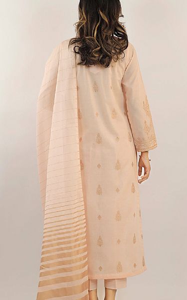 Saya Peach Jacquard Suit (2 pcs) | Pakistani Lawn Dress in USA- Image 2