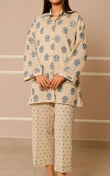 Saya Ivory Jacquard Suit (2 pcs) | Pakistani Lawn Dress in USA- Image 1