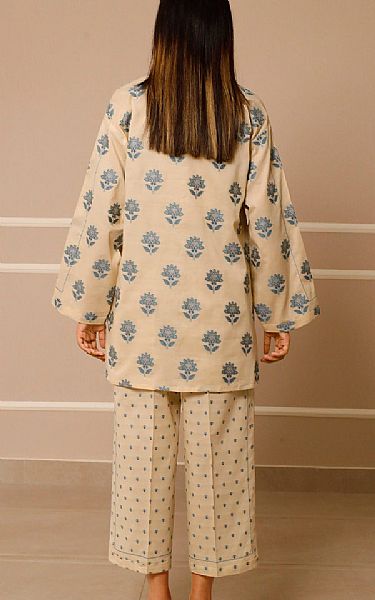 Saya Ivory Jacquard Suit (2 pcs) | Pakistani Lawn Dress in USA- Image 2