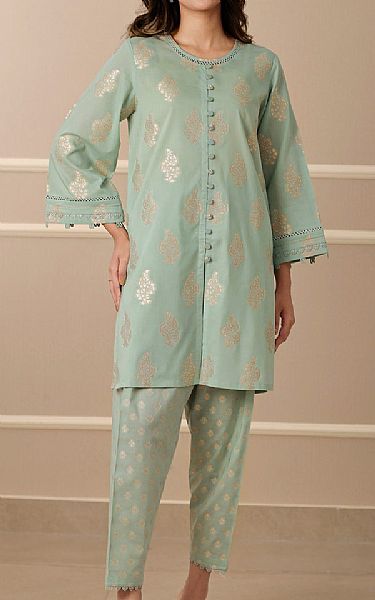 Saya Summer Green Jacquard Suit (2 pcs) | Pakistani Lawn Dress in USA- Image 1