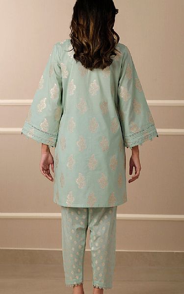 Saya Summer Green Jacquard Suit (2 pcs) | Pakistani Lawn Dress in USA- Image 2