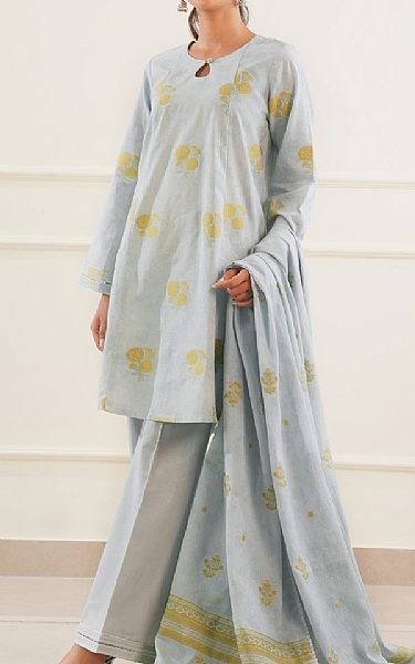 Saya Grey Jacquard Suit | Pakistani Lawn Dress in USA- Image 1
