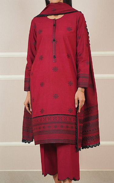Saya Cardinal Jacquard Suit | Pakistani Lawn Dress in USA- Image 1