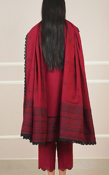 Saya Cardinal Jacquard Suit | Pakistani Lawn Dress in USA- Image 2