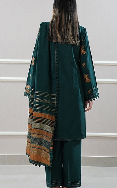 Saya Gable Green Jacquard Suit | Pakistani Lawn Dress in USA- Image 2