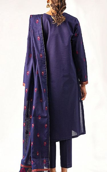 Saya Navy Blue Jacquard Suit | Pakistani Lawn Dress in USA- Image 2
