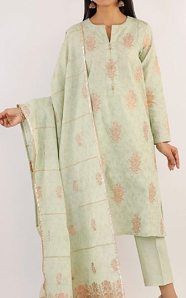 Saya Mint Green Jacquard Suit | Pakistani Lawn Dress in USA- Image 1