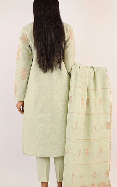 Saya Mint Green Jacquard Suit | Pakistani Lawn Dress in USA- Image 2