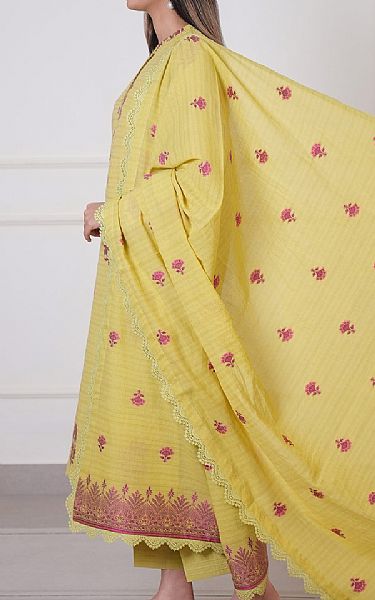 Saya Sand Gold Jacquard Suit | Pakistani Lawn Dress in USA- Image 2