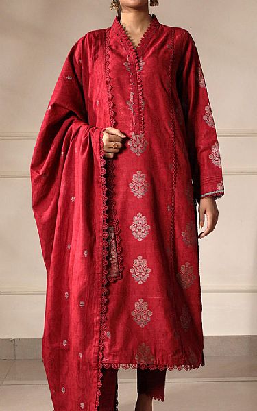 Saya Cardinal Jacquard Suit | Pakistani Lawn Dress in USA- Image 1