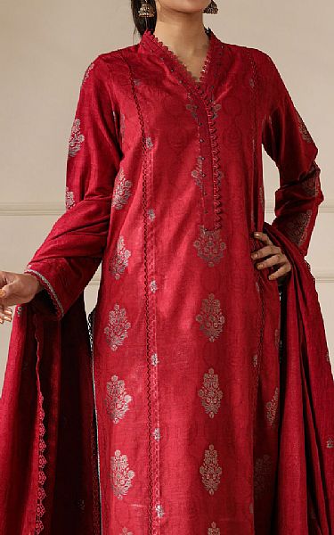 Saya Cardinal Jacquard Suit | Pakistani Lawn Dress in USA- Image 2
