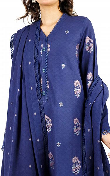 Saya Blueberry Jacquard Suit | Pakistani Lawn Dress in USA- Image 2