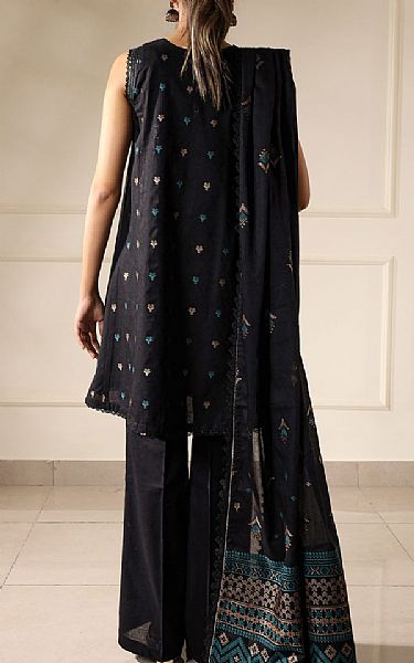Saya Black Jacquard Suit | Pakistani Lawn Dress in USA- Image 2