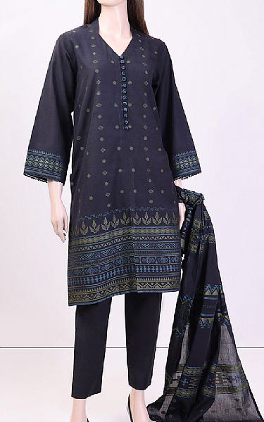 Saya Navy Jacquard Suit | Pakistani Lawn Dress in USA- Image 1