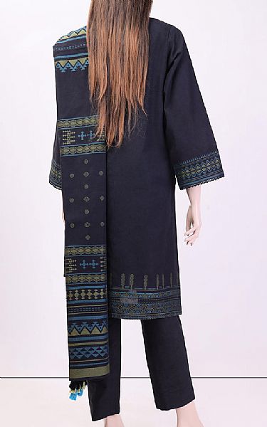 Saya Navy Jacquard Suit | Pakistani Lawn Dress in USA- Image 2