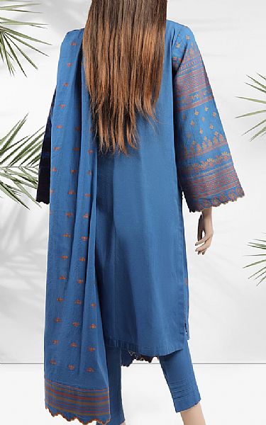 Saya Blue Jacquard Suit | Pakistani Lawn Suits- Image 2