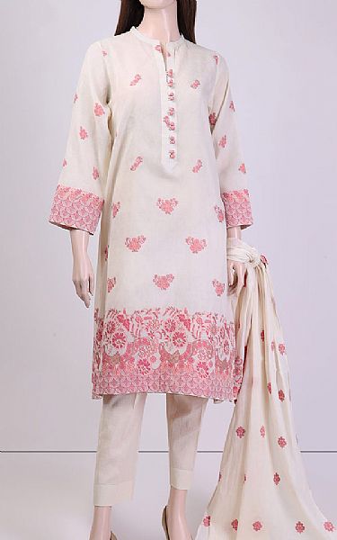 Saya Ivory Jacquard Suit | Pakistani Lawn Suits- Image 1