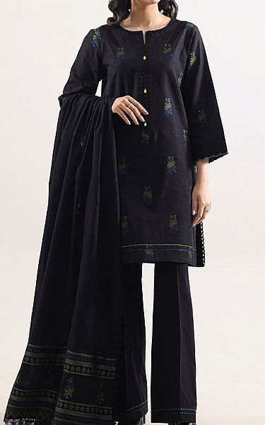 Saya Black Jacquard Suit | Pakistani Lawn Dress in USA- Image 1
