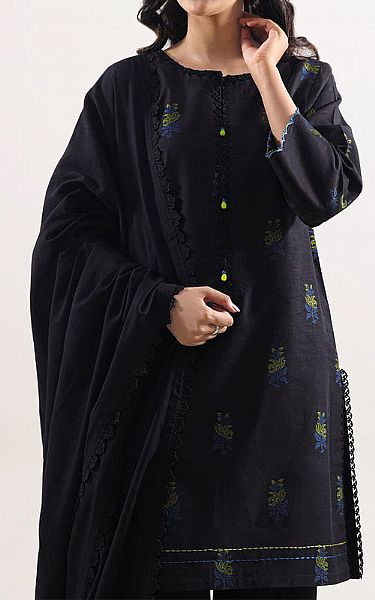 Saya Black Jacquard Suit | Pakistani Lawn Dress in USA- Image 2