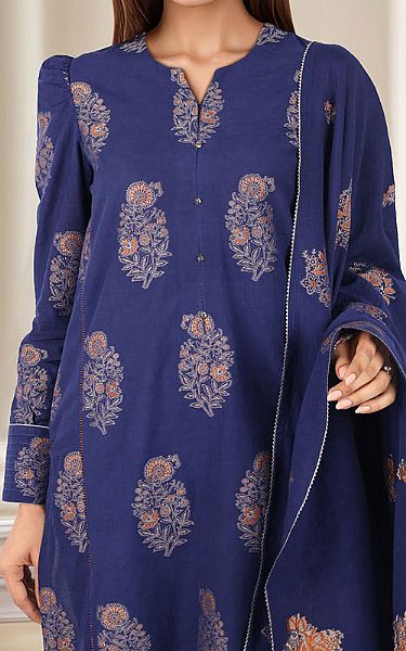 Saya Navy Blue Jacquard Suit | Pakistani Lawn Dress in USA- Image 2