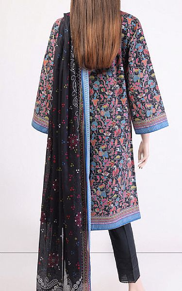 Saya Black Zari Stripe Line Suit | Pakistani Lawn Dress in USA- Image 2