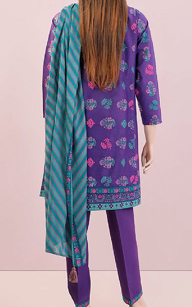 Saya Purple Lawn Suit (2 Pcs) | Pakistani Lawn Suits- Image 2