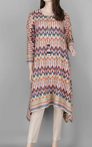Saya Tea Pink Khaddar Kurti | Pakistani Dresses in USA- Image 1