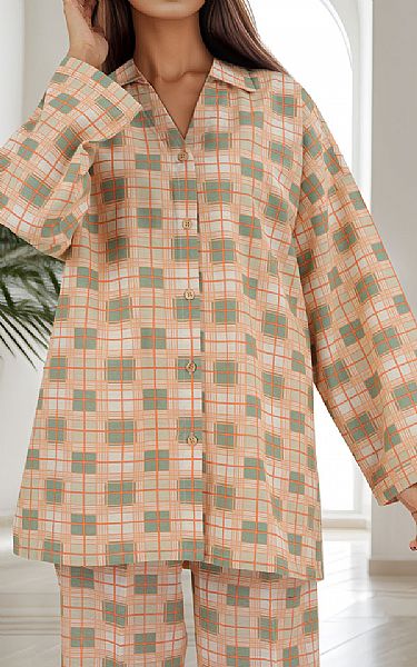 Saya Peach Khaddar Suit (2 Pcs) | Pakistani Winter Dresses in USA- Image 2