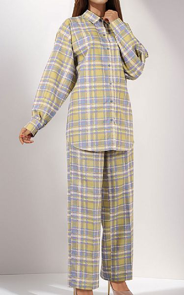 Saya Mint Green Khaddar Suit (2 Pcs) | Pakistani Winter Dresses in USA- Image 1