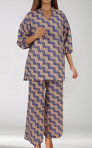 Saya Blue Khaddar Suit (2 Pcs) | Pakistani Winter Dresses in USA- Image 1