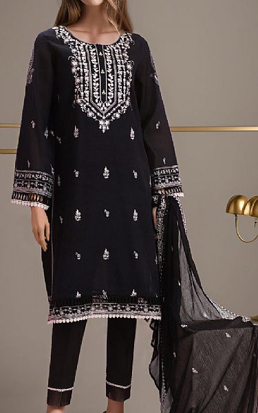 Saya Black Cambric Suit | Pakistani Lawn Dress in USA- Image 1