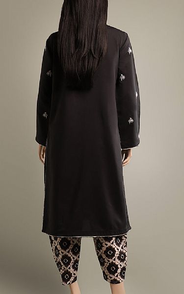 Saya Black Cotton Suit (2 Pcs) | Pakistani Lawn Dress in USA- Image 2
