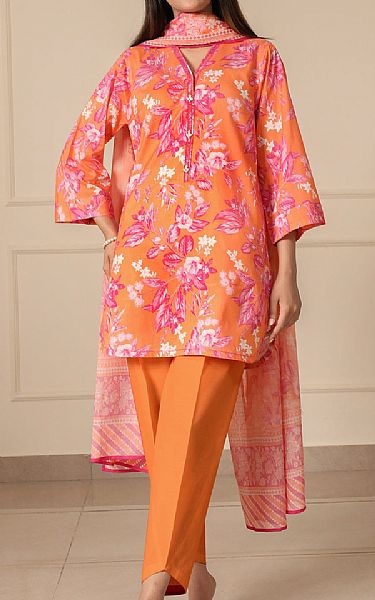 Saya Faded Orange Lawn Suit | Pakistani Lawn Dress in USA- Image 1