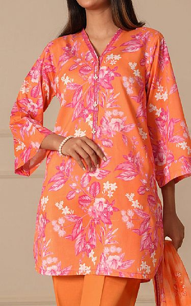 Saya Faded Orange Lawn Suit | Pakistani Lawn Dress in USA- Image 2
