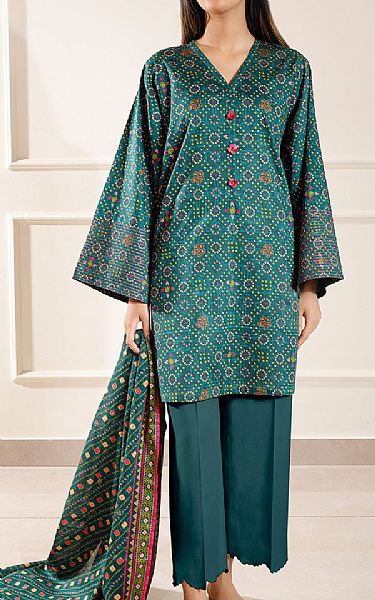 Saya Green Lawn Suit | Pakistani Lawn Dress in USA- Image 1