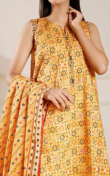 Saya Sand Gold Lawn Suit | Pakistani Lawn Dress in USA- Image 2