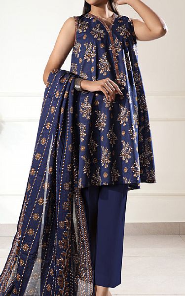 Saya Navy Blue Lawn Suit | Pakistani Lawn Dress in USA- Image 1