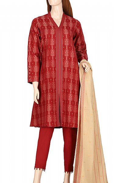 Saya Scarlet Jacquard Suit | Pakistani Dresses in USA- Image 1