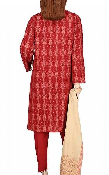 Saya Scarlet Jacquard Suit | Pakistani Dresses in USA- Image 2