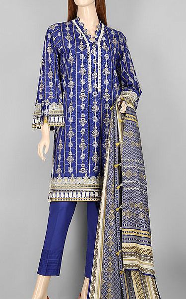 Saya Dark Blue Lawn Suit | Pakistani Dresses in USA- Image 1