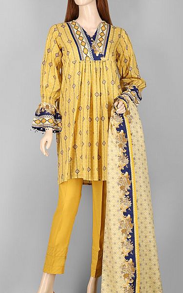 Saya Yellow Lawn Suit | Pakistani Dresses in USA- Image 1