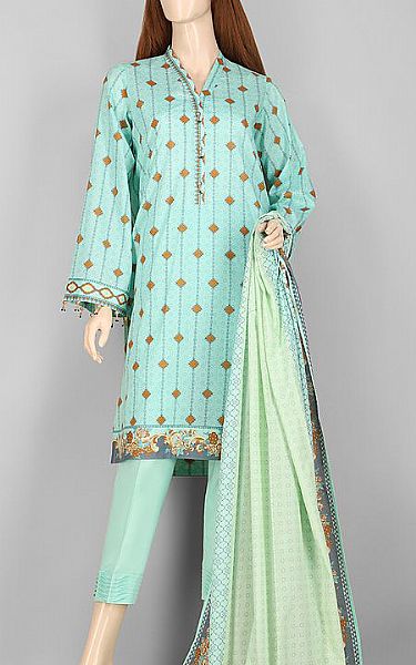 Saya Sea Green Lawn Suit | Pakistani Dresses in USA- Image 1