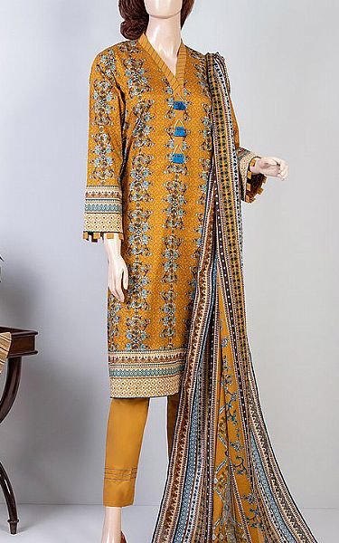 Saya Mustard Lawn Suit | Pakistani Dresses in USA- Image 1