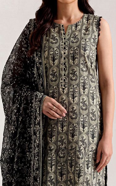 Saya Olive Green Lawn Suit | Pakistani Lawn Dress in USA- Image 2